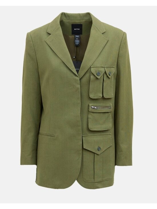 Smythe Jackets & Blazers - SMYTHE Surplus Cargo Pocket Tencel Cotton Blazer in Army Green Size Large